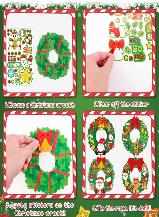 Eternity sky 54pcs Christmas Crafts for Kids - Xmas Wreath Ornament Making Kit Bulk with Snowman for Winter Holiday, Classroom, Adults - Image 5